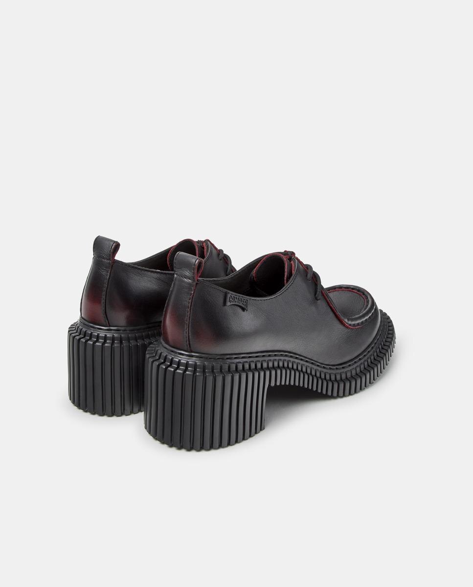 Mocasines de tacón con cordones de mujer pix london - Camper - Granate Granate-4