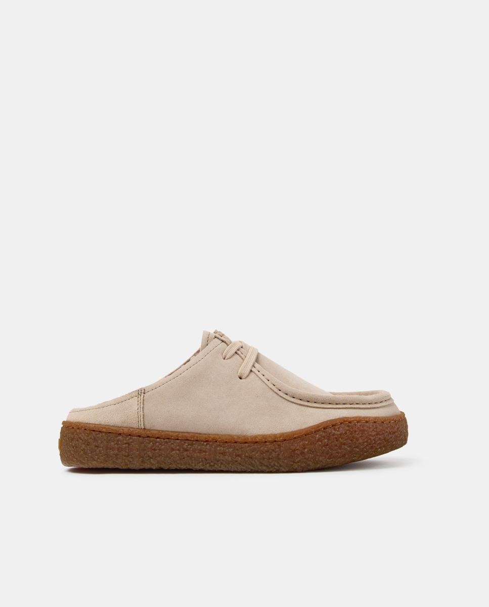 Mules de piel de mujer peu terreno - Camper - Beige Beige-1