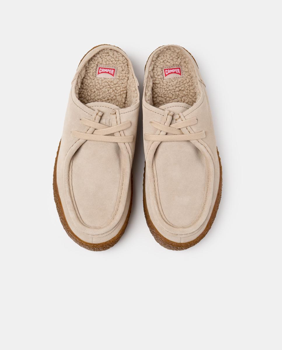 Mules de piel de mujer peu terreno - Camper - Beige Beige-2