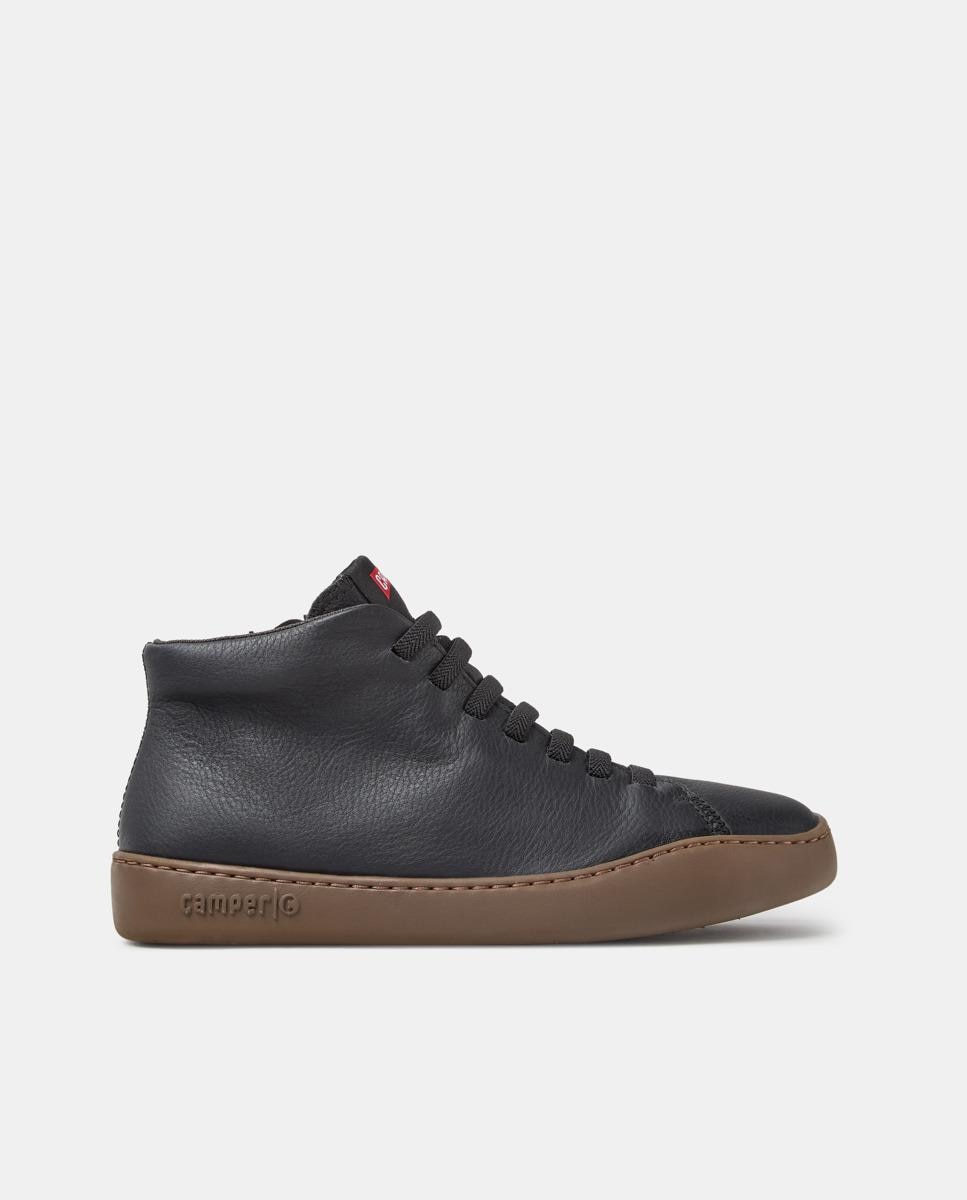 Zapatillas altas de piel de mujer peu touring - Camper - Negro Negro-1