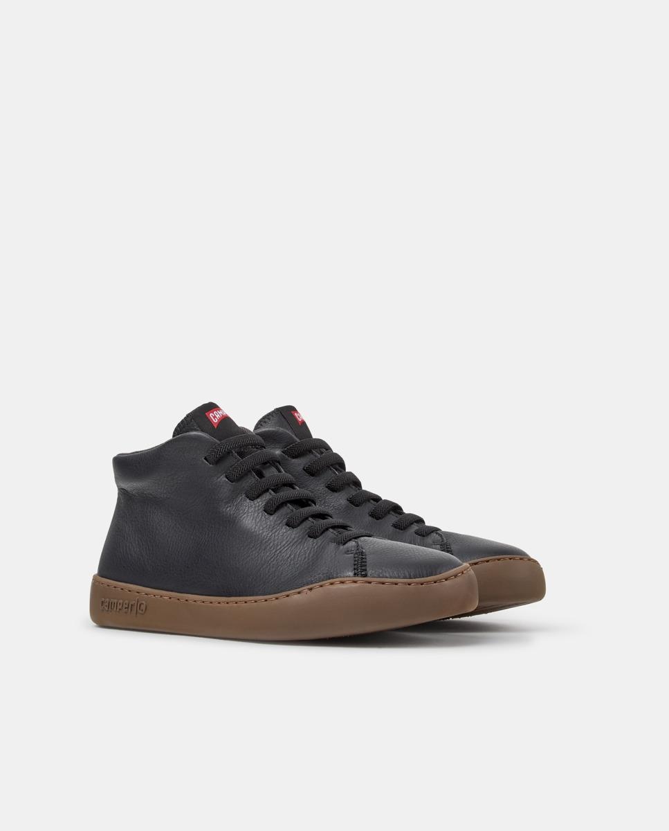 Zapatillas altas de piel de mujer peu touring - Camper - Negro Negro-2