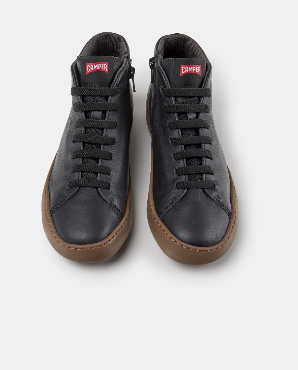 Zapatillas altas de piel de mujer peu touring - Camper - Negro Negro-3