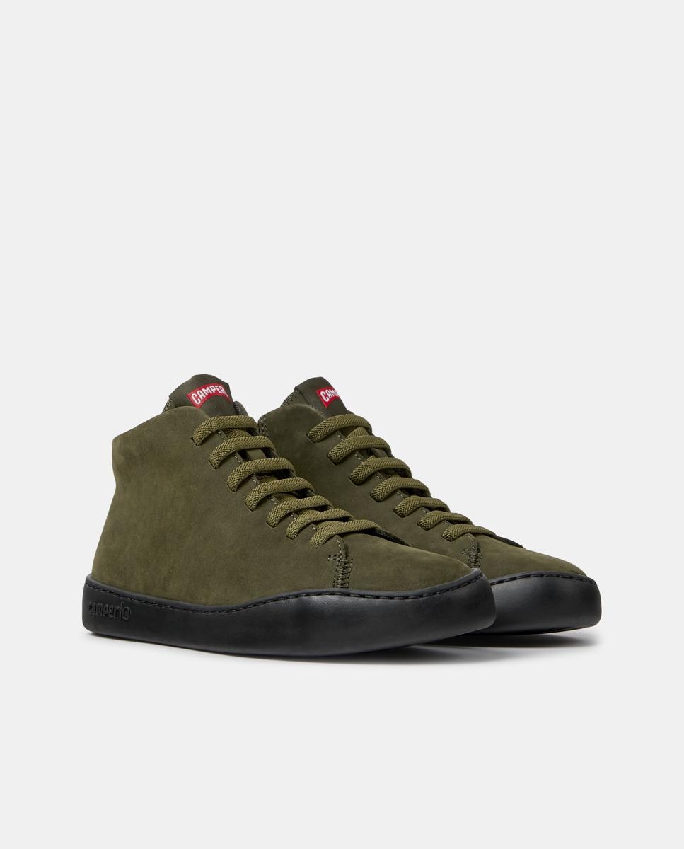 Zapatillas altas de piel de mujer peu touring - Camper - Verde Verde-3