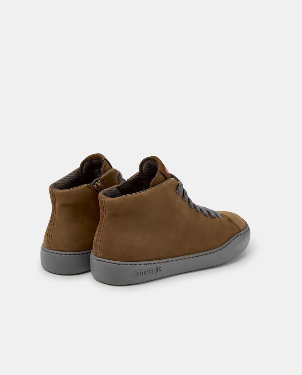 Zapatillas altas de piel de mujer peu touring - Camper - Marrón Marrón-4