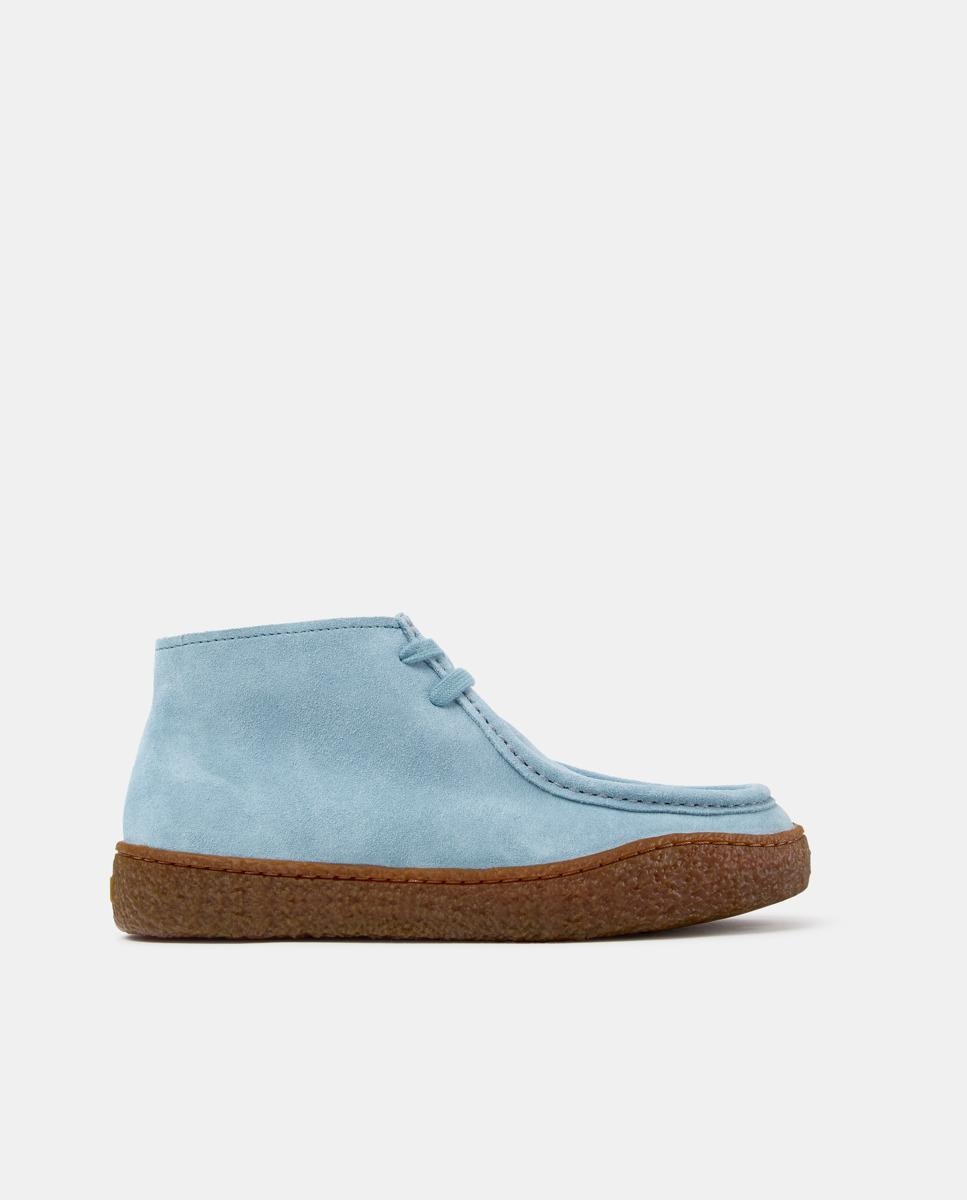 Botines de cordones de mujer de piel peu terreno - Camper - Azul claro Azul claro-1