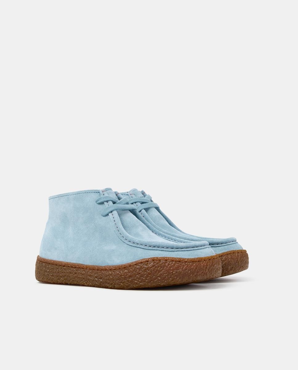 Botines de cordones de mujer de piel peu terreno - Camper - Azul claro Azul claro-3