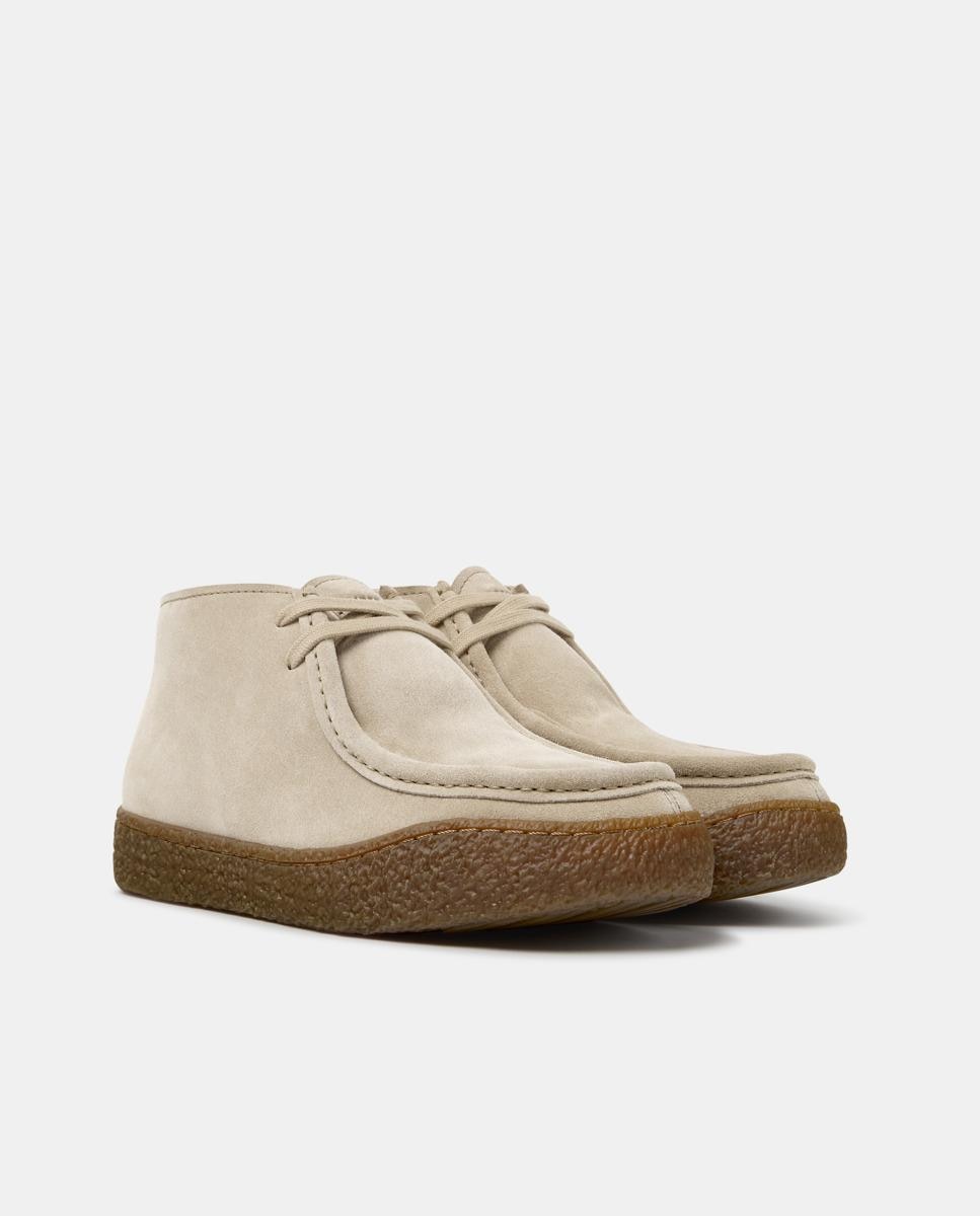 Botines de mujer de piel peu terreno - Camper - Beige Beige-3