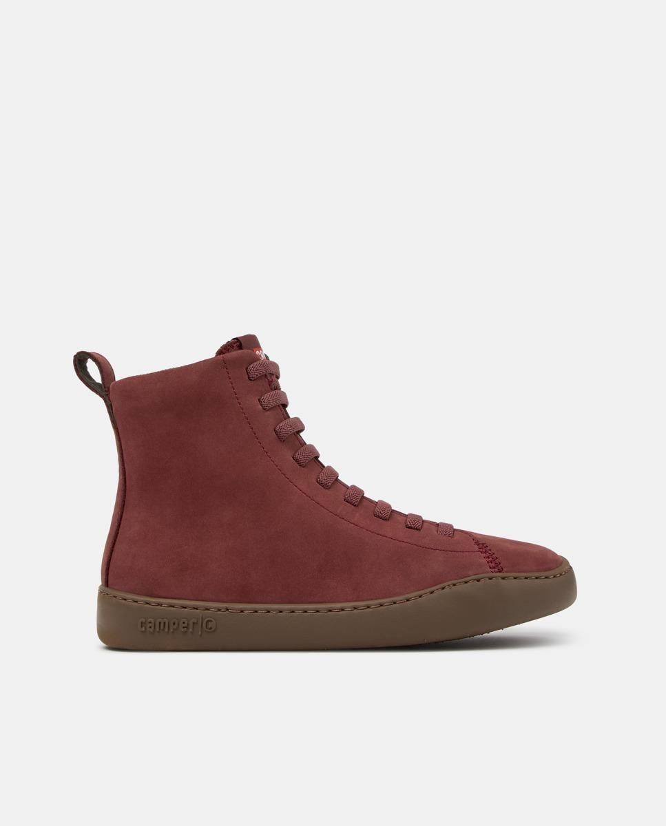 Imagen 0 de Zapatillas altas de piel de mujer peu touring Burdeos