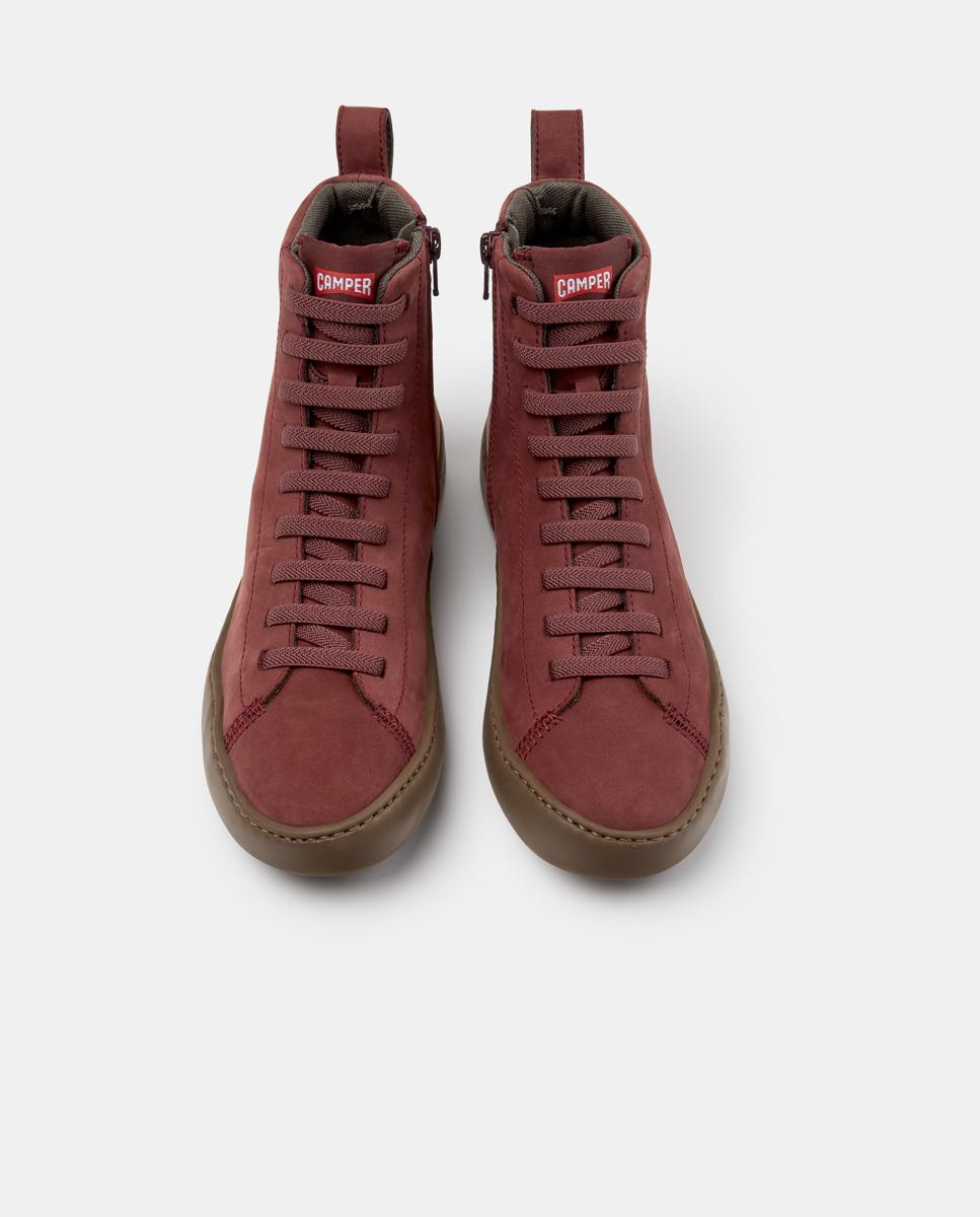 Zapatillas de piel de mujer abotinadas peu touring - Camper - Burdeos Burdeos-2
