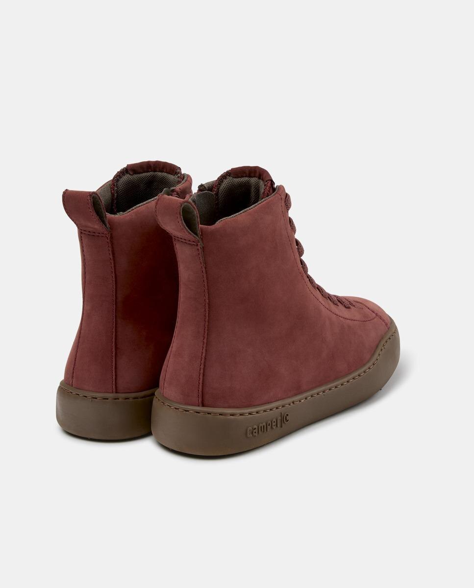 Zapatillas de piel de mujer abotinadas peu touring - Camper - Burdeos Burdeos-4