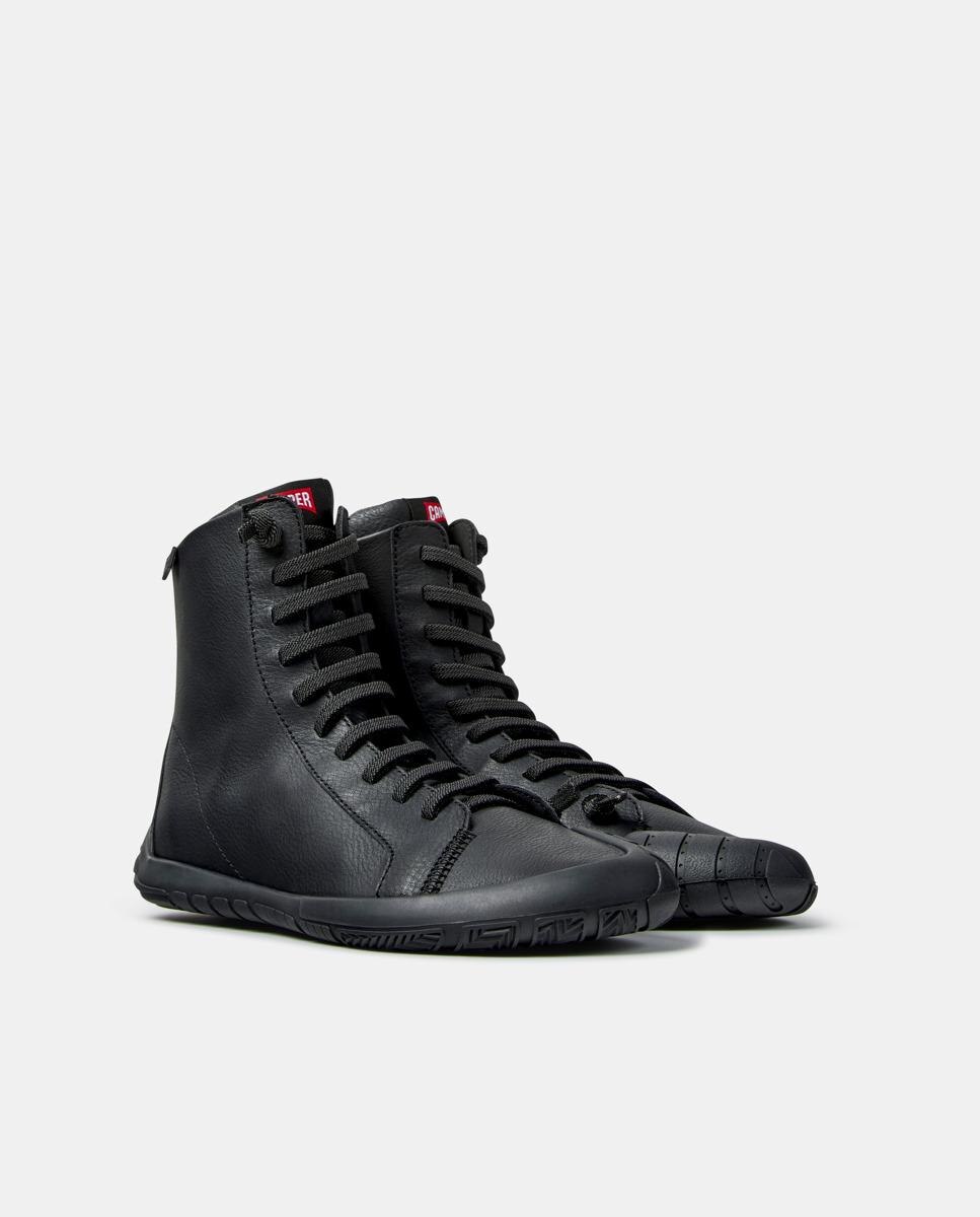 Botines de cordones de mujer de piel peu path+ - Camper - Negro Negro-5