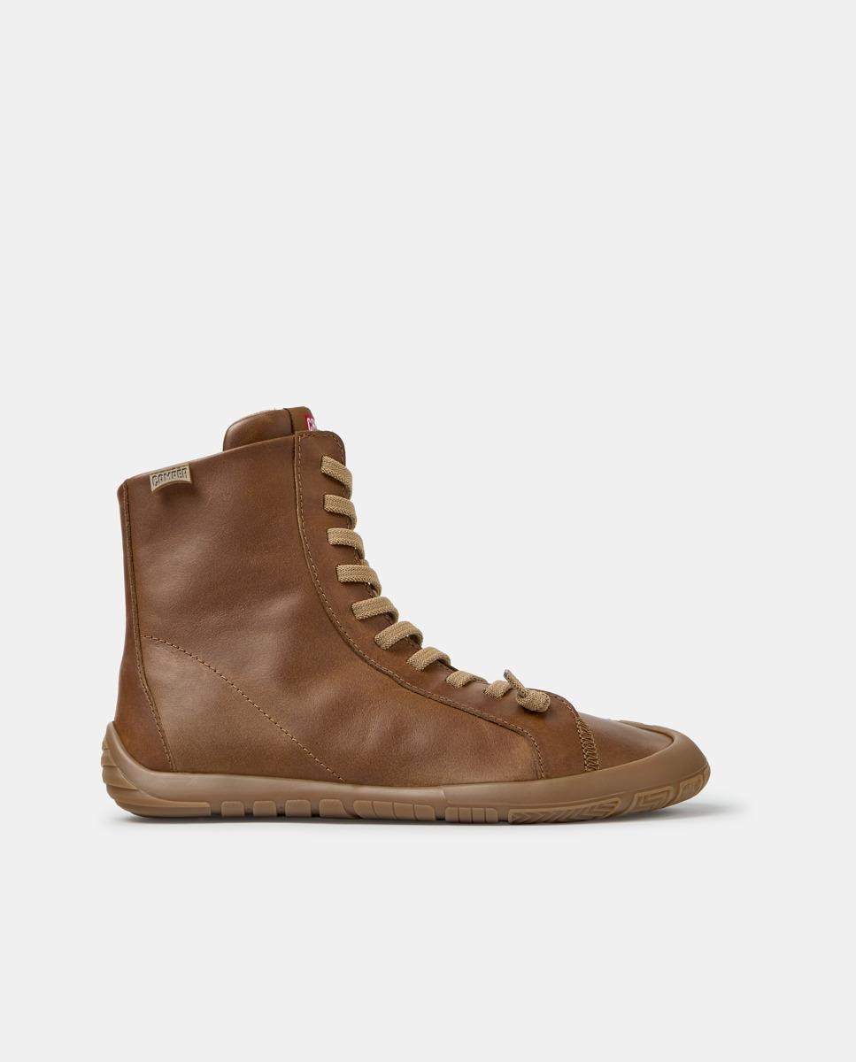 Botines de cordones de mujer de piel peu path+ - Camper - Marrón claro Marrón claro-1
