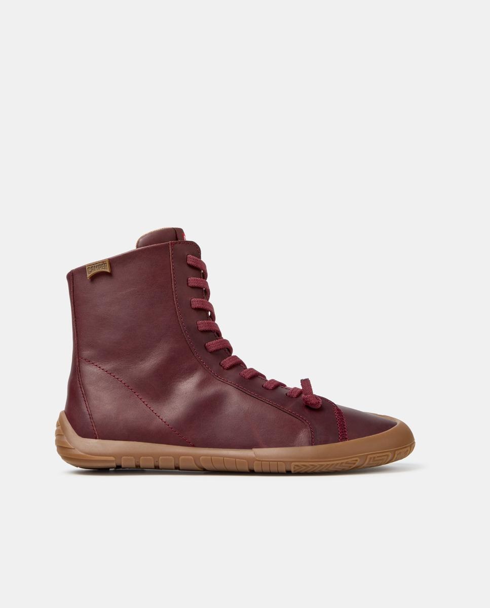 Botines de cordones de mujer de piel peu path+ - Camper - Burdeos Burdeos-1
