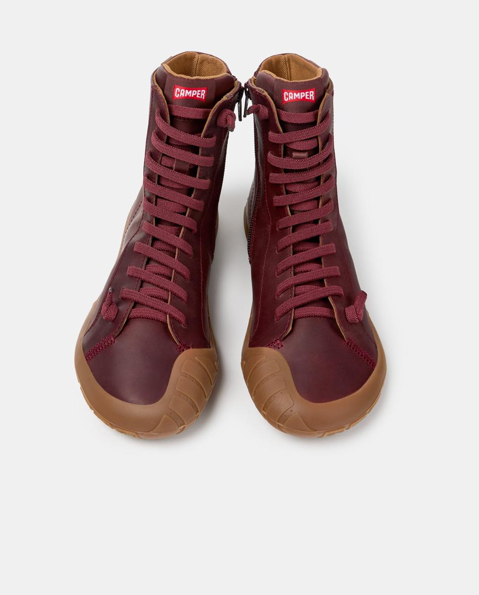 Botines de cordones de mujer de piel peu path+ - Camper - Burdeos Burdeos-2