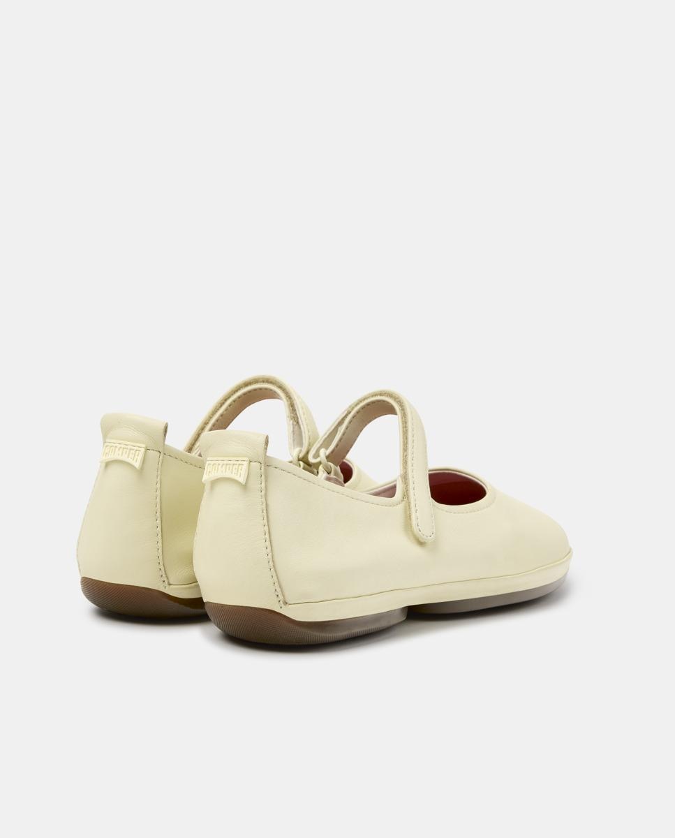 Merceditas planas de mujer right nina de piel con tira ajustable - Camper - Beige Beige-3