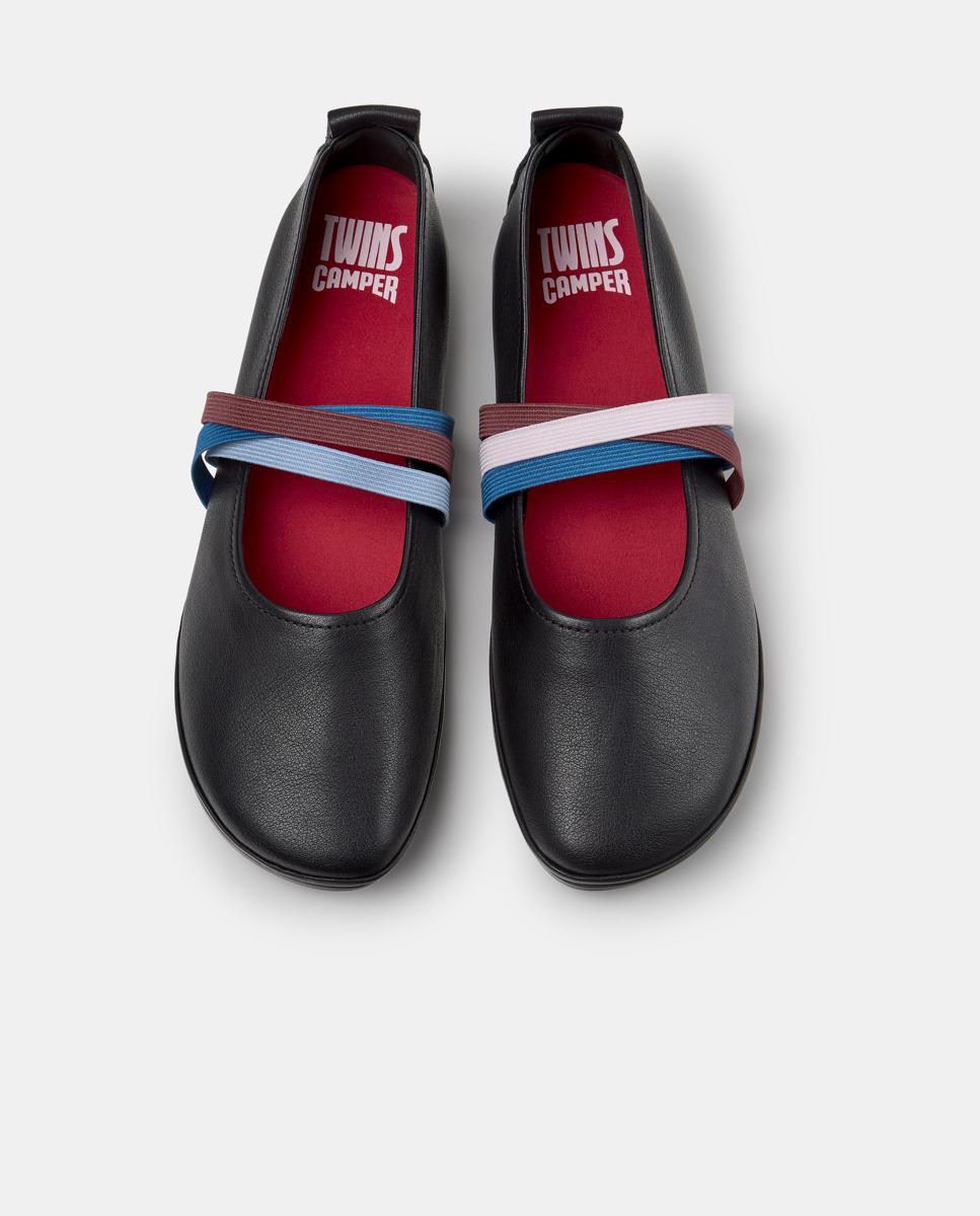Bailarinas planas de mujer de piel right nina twins - Camper - Negro Negro-3