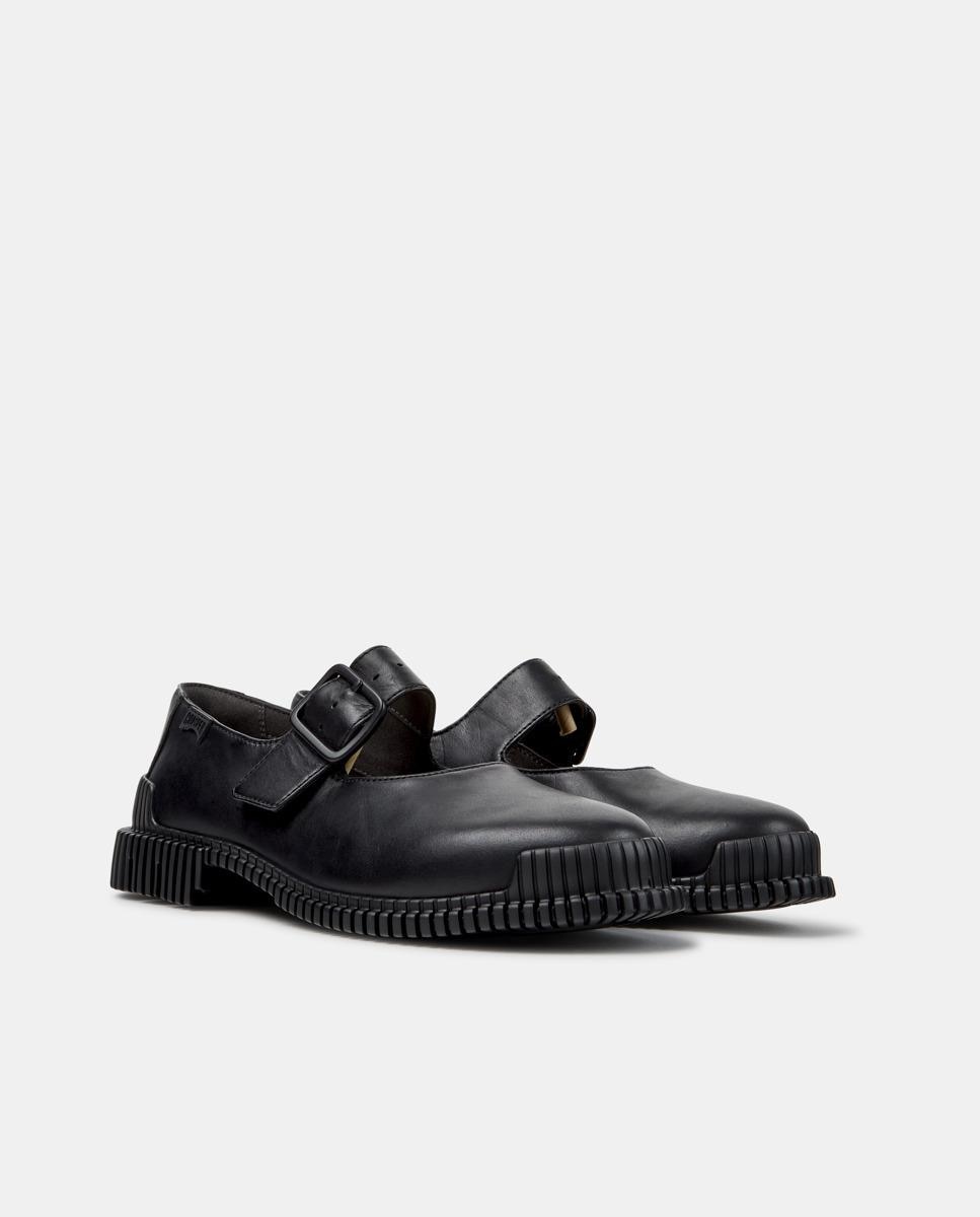 Merceditas planas de mujer pix de piel - Camper - Negro Negro-5