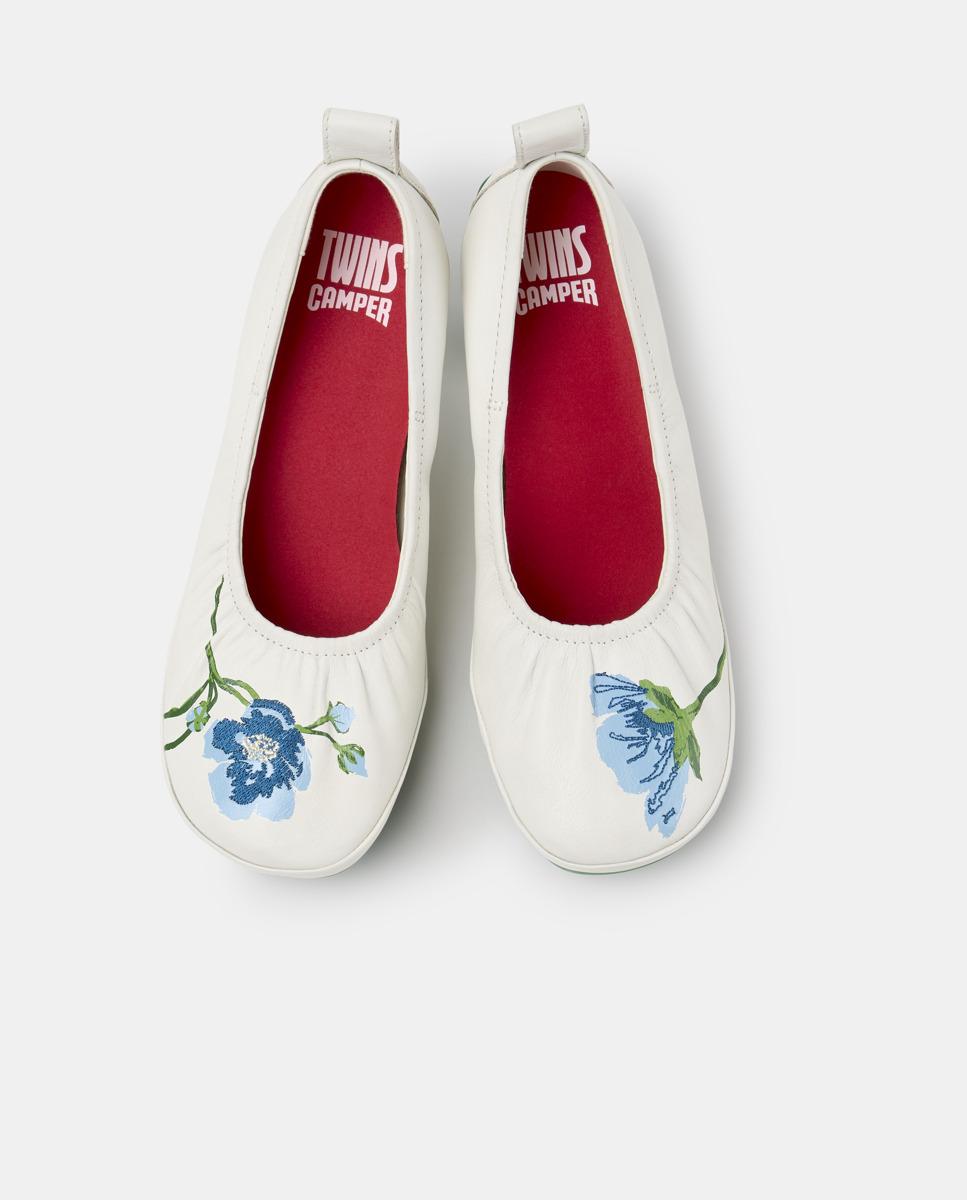 Zapatos de salón de mujer de piel right left twins - Camper - Blanco Blanco-2