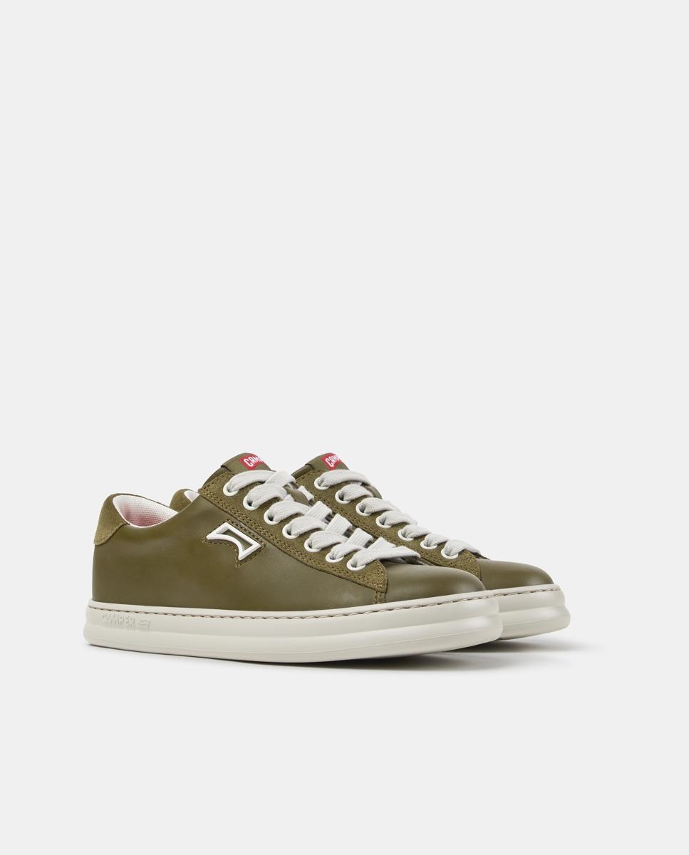 Zapatillas de mujer Runner Four de piel - Camper - Verde Verde-3