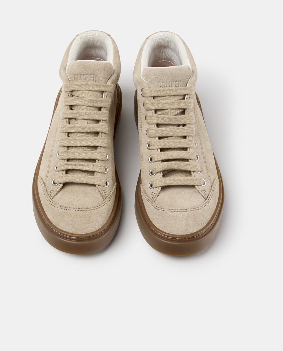 Zapatillas altas de piel de mujer runner twentyfive - Camper - Beige Beige-3