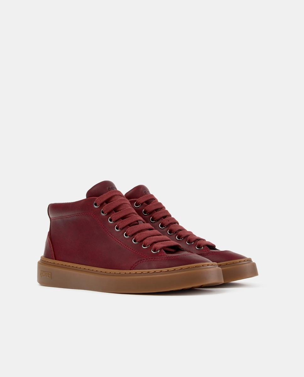 Zapatillas altas de piel de mujer runner twentyfive - Camper - Burdeos Burdeos-3