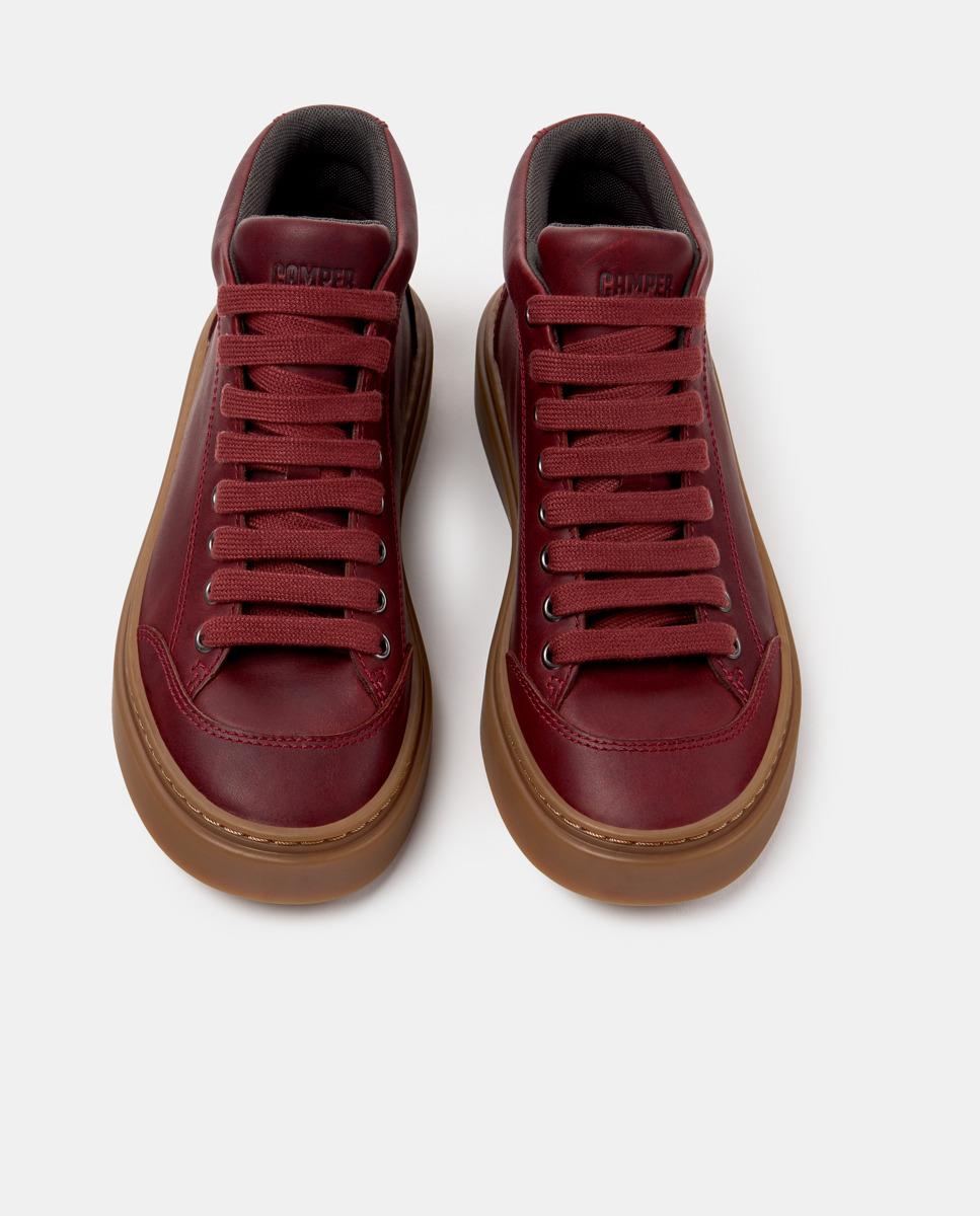 Zapatillas altas de piel de mujer runner twentyfive - Camper - Burdeos Burdeos-2