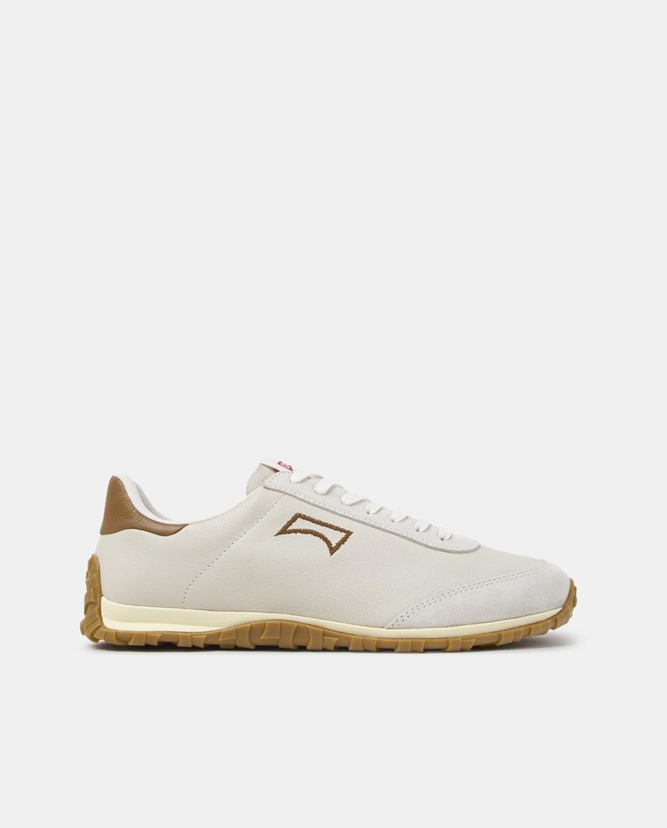 Zapatillas de piel de hombre drift walk con cordones - Camper - Blanco Blanco-1
