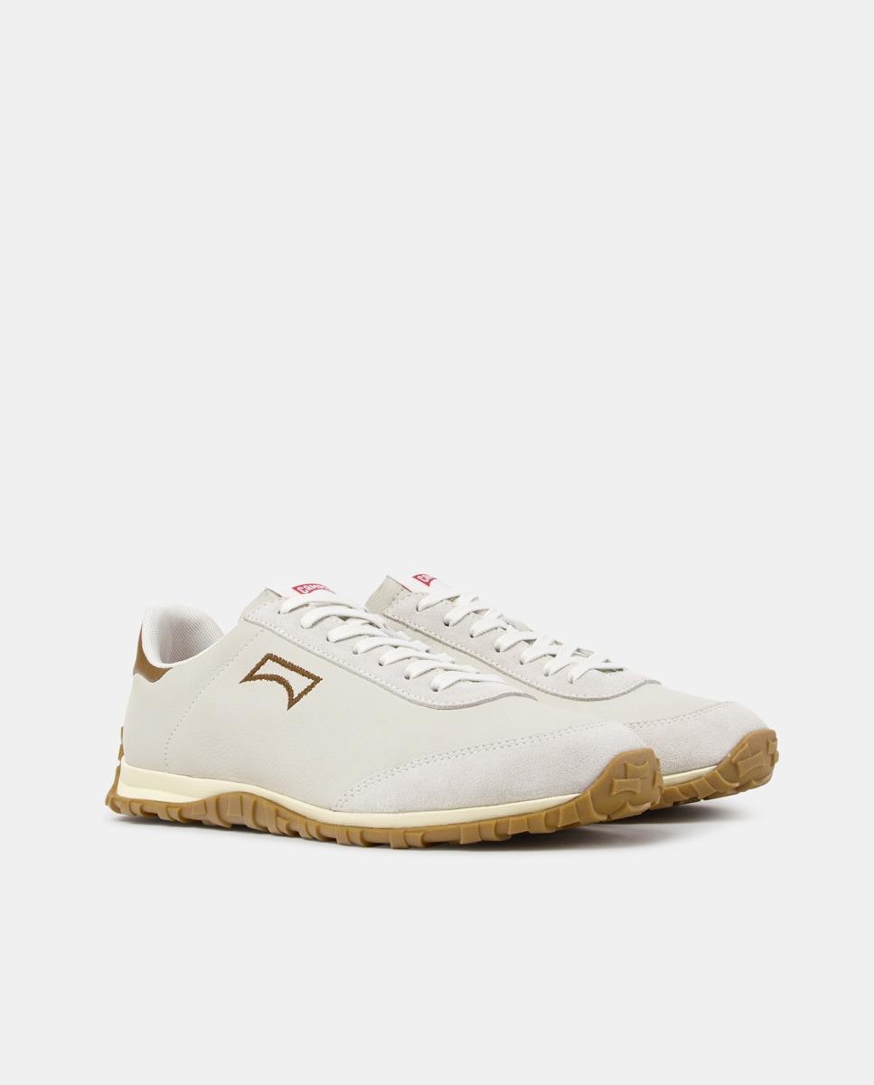 Zapatillas de piel de hombre drift walk con cordones - Camper - Blanco Blanco-3