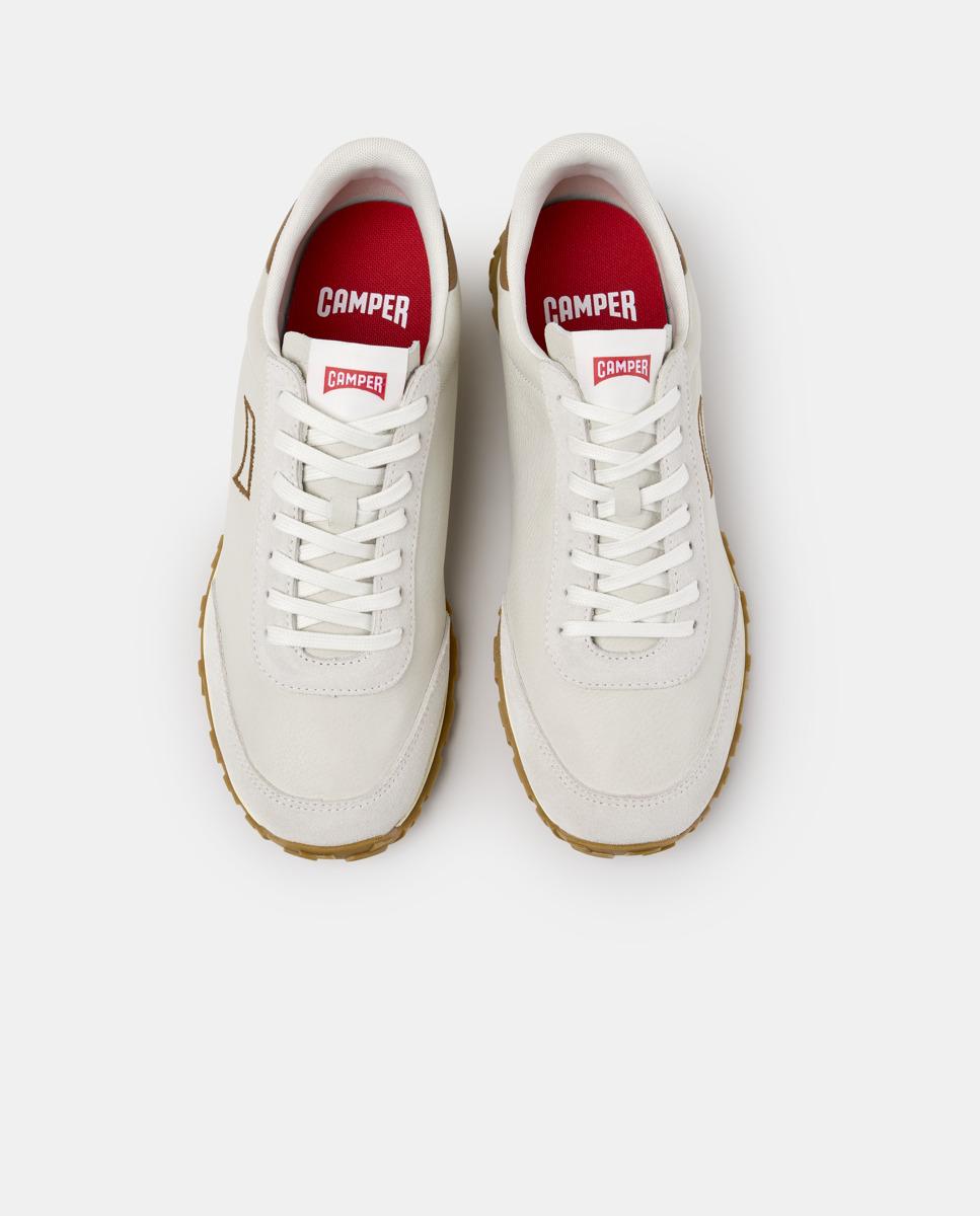 Zapatillas de piel de hombre drift walk con cordones - Camper - Blanco Blanco-2