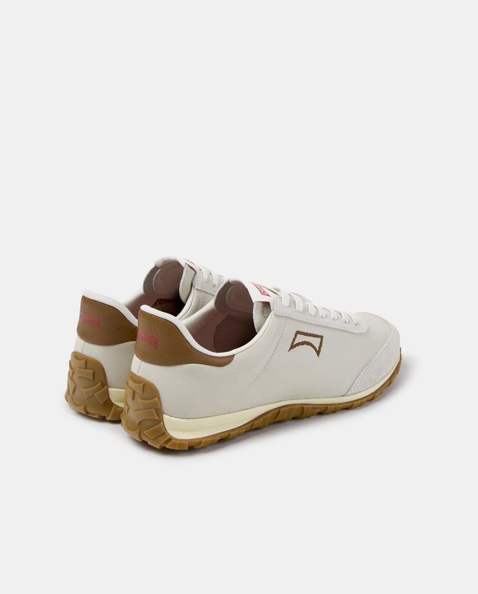 Zapatillas de piel de hombre drift walk con cordones - Camper - Blanco Blanco-4