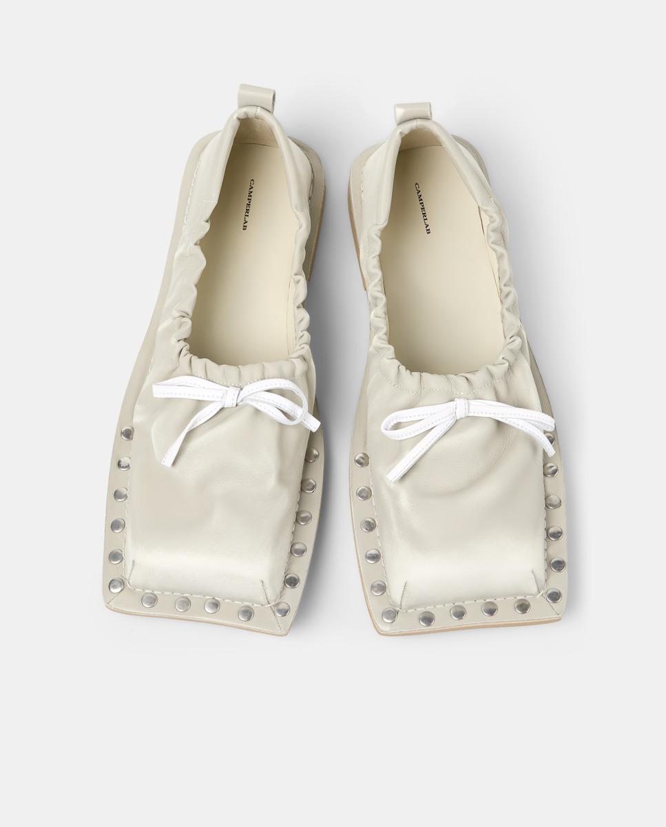Bailarinas menosmal de piel - camperlab - Crema Crema-2