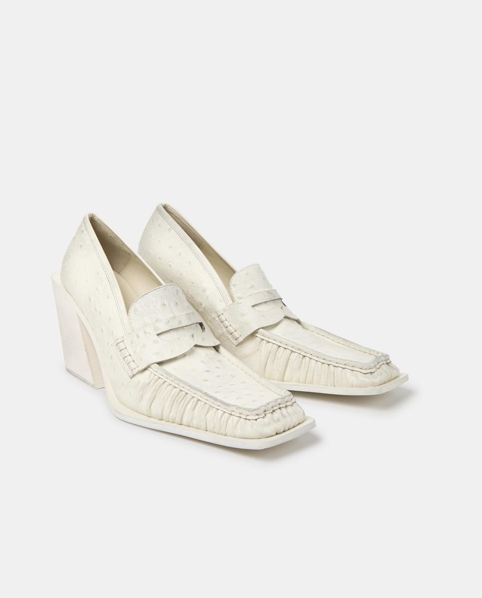 Mocasines con tacón escandalo de piel - camperlab - Blanco Blanco-3