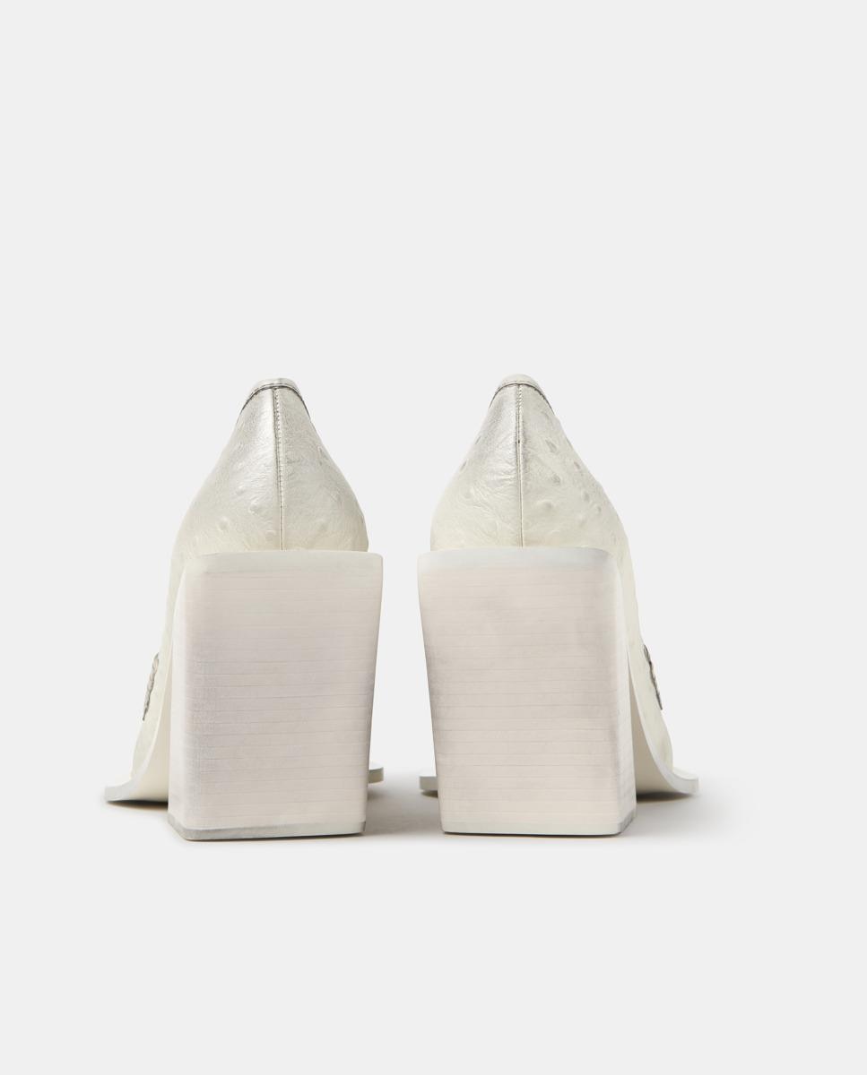 Mocasines con tacón escandalo de piel - camperlab - Blanco Blanco-4