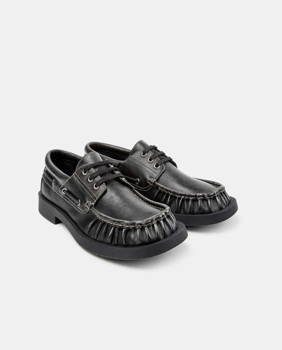 Náuticos de cordones 1978 de piel - camperlab - Negro Negro-3
