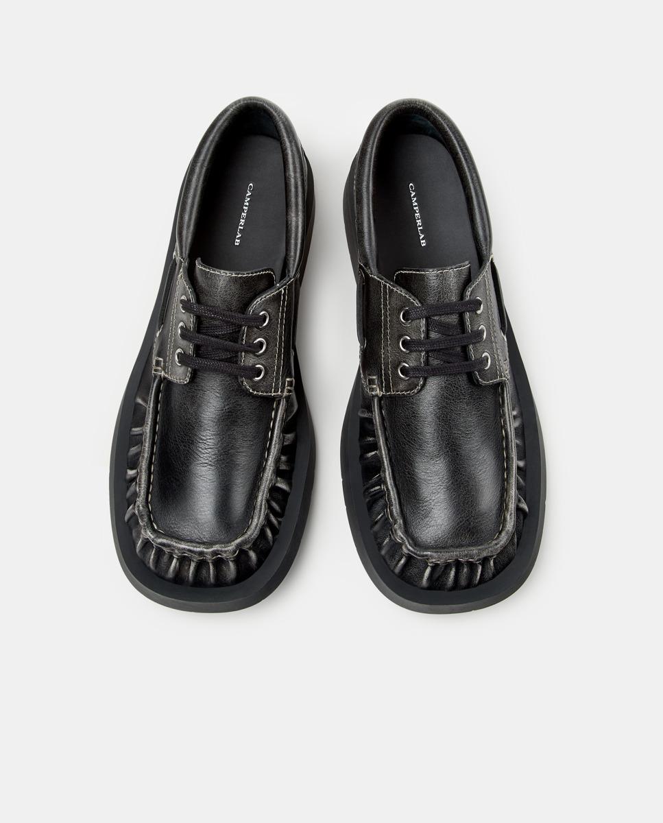 Náuticos de cordones 1978 de piel - camperlab - Negro Negro-2