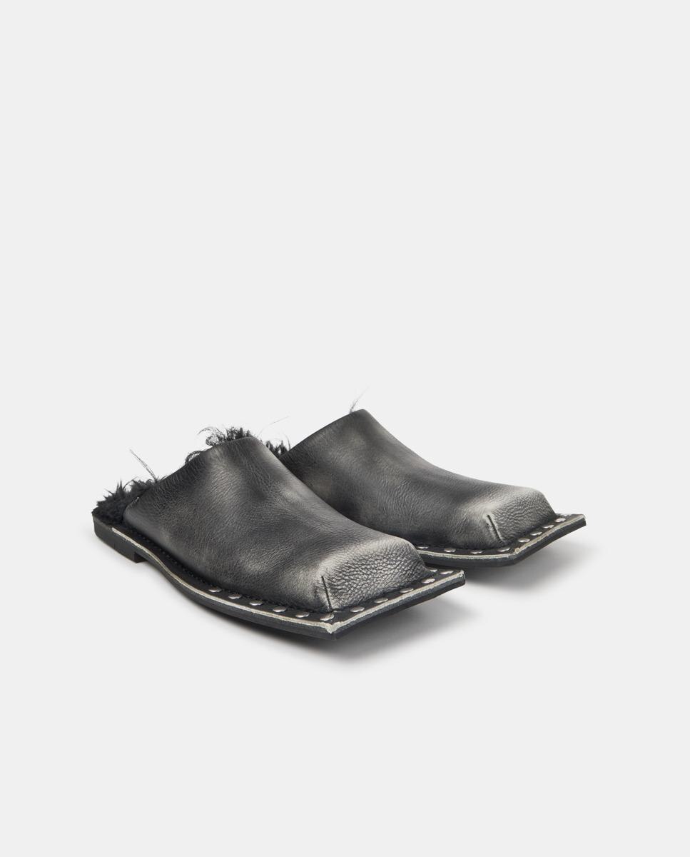 Mules unisex menosmal de piel - camperlab - Negro Negro-3