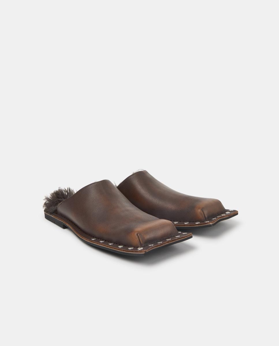Mules unisex menosmal de piel - camperlab - Marrón Marrón-3