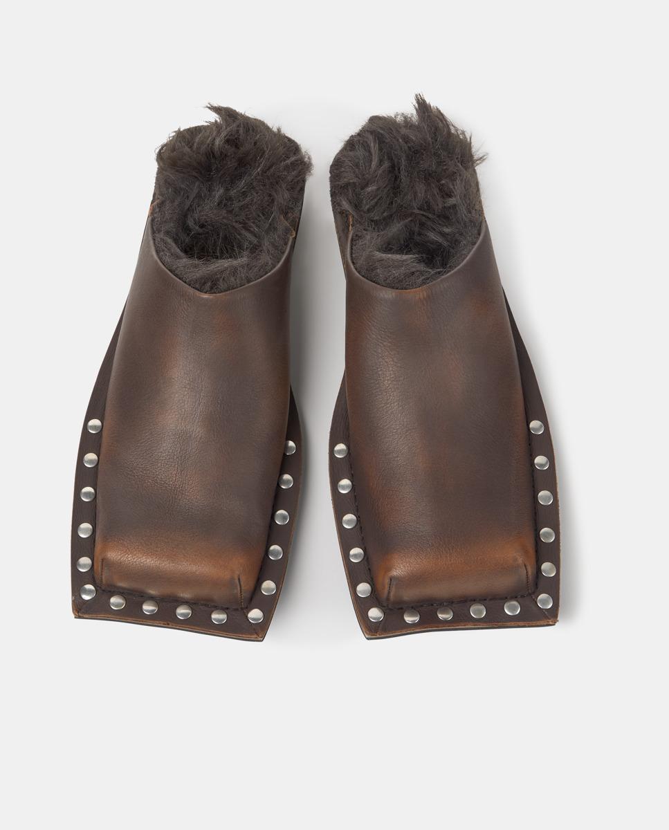 Mules unisex menosmal de piel - camperlab - Marrón Marrón-2