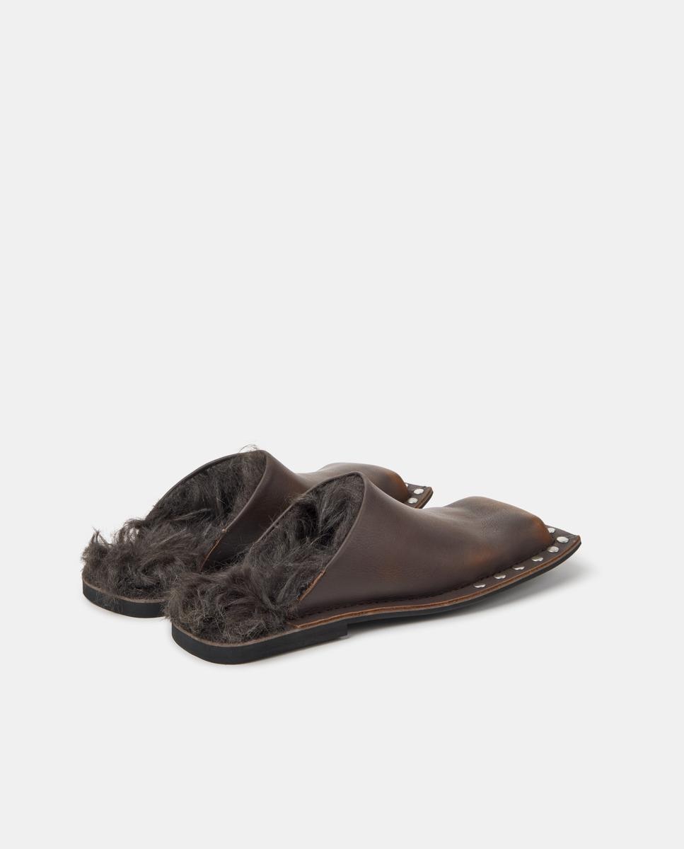 Mules unisex menosmal de piel - camperlab - Marrón Marrón-4