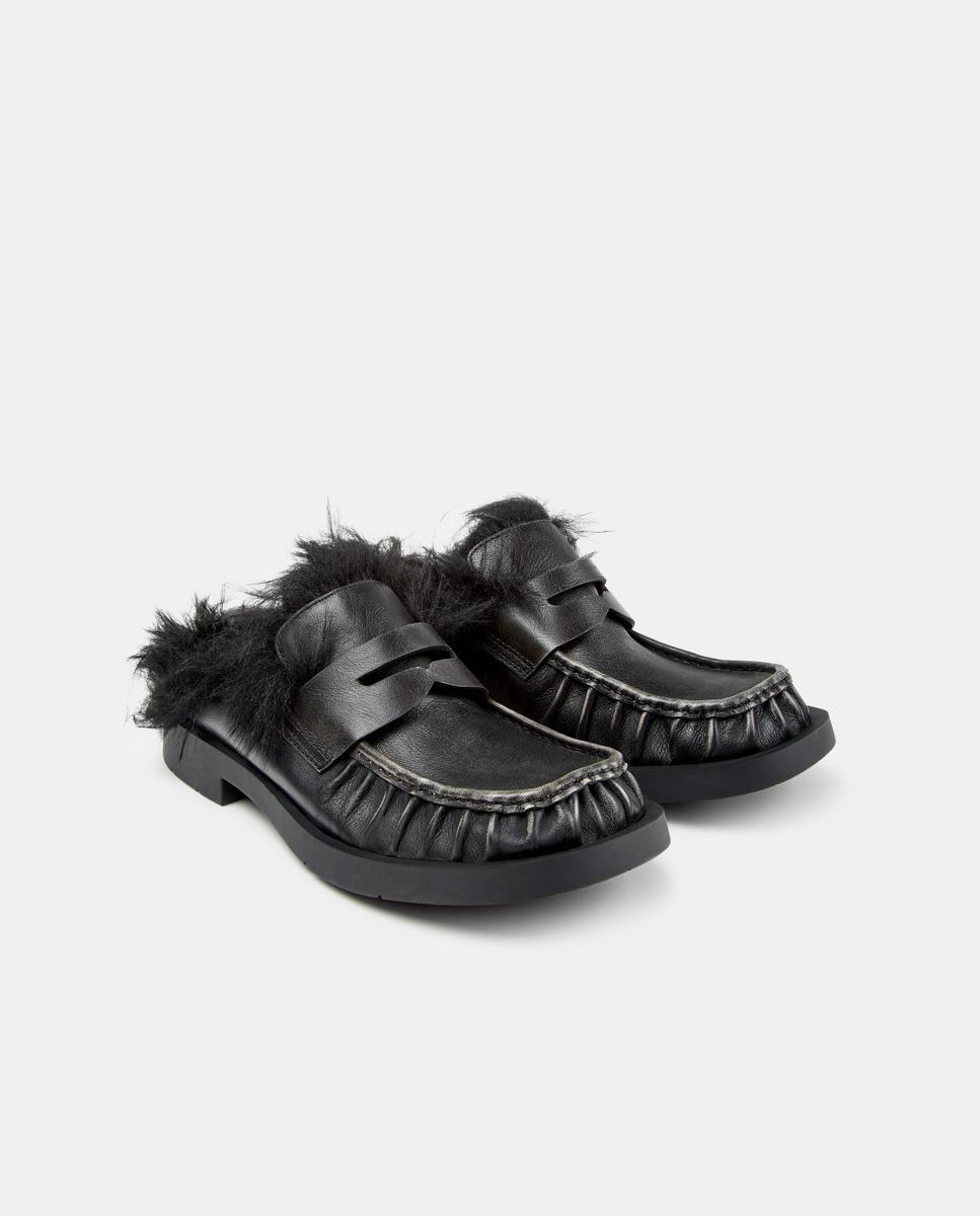 Mules 1978 de piel - camperlab - Negro Negro-3