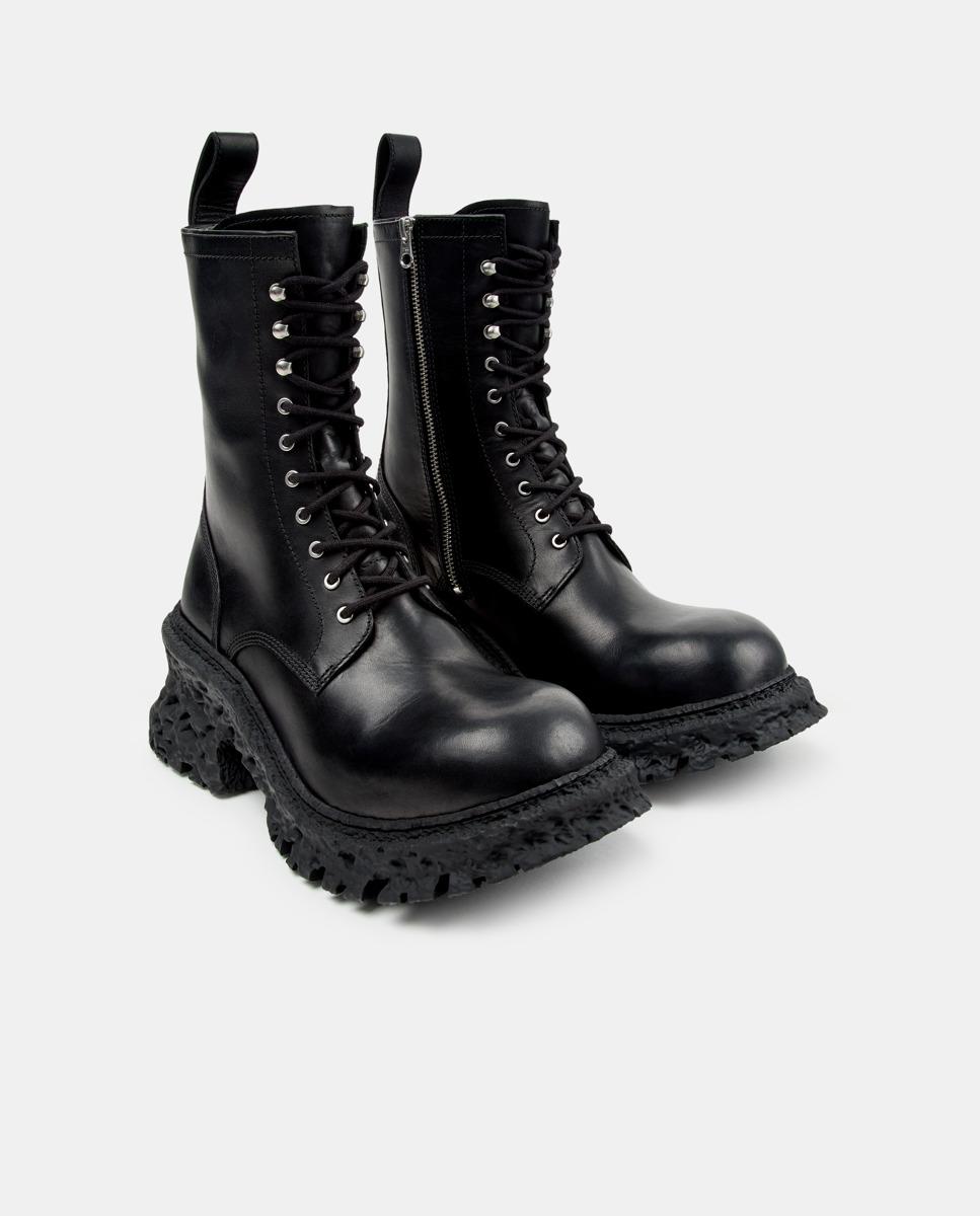 Botas de cordones terroso de piel - camperlab - Negro Negro-3