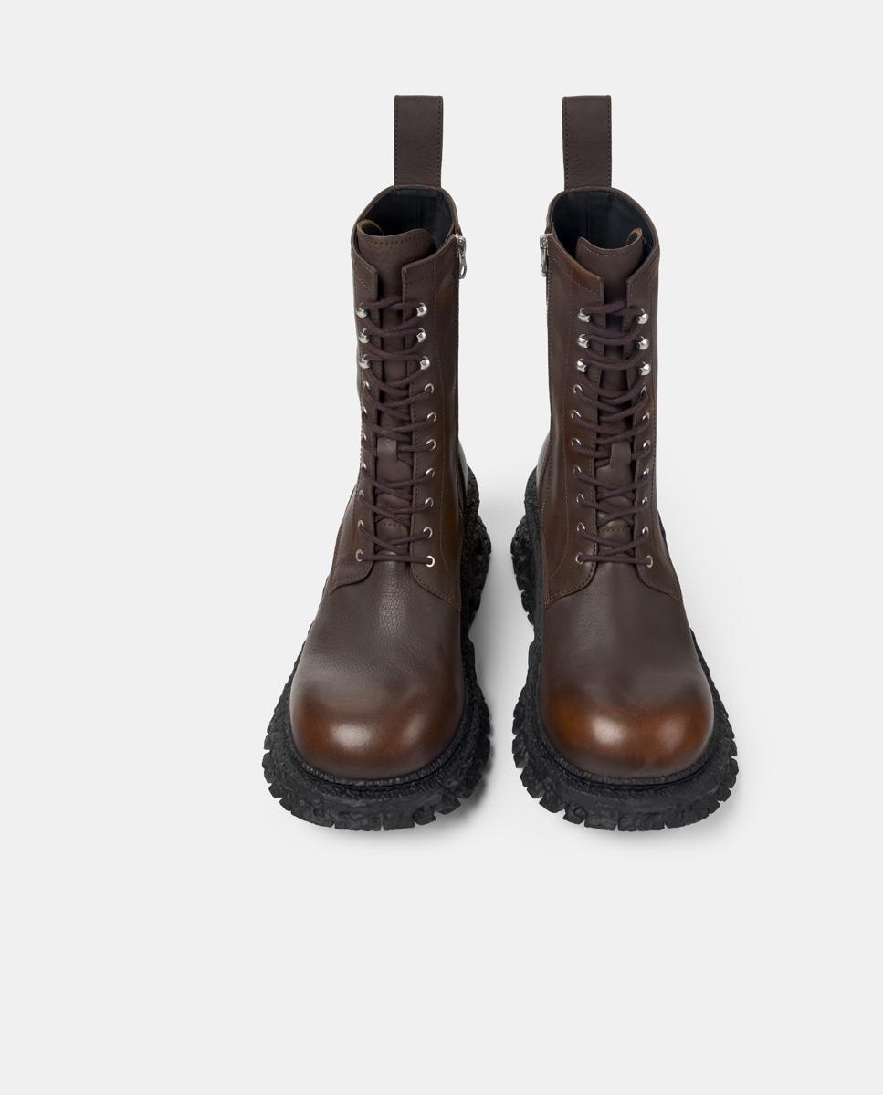 Botas de cordones estilo militar terroso de piel - camperlab - Marrón Marrón-2