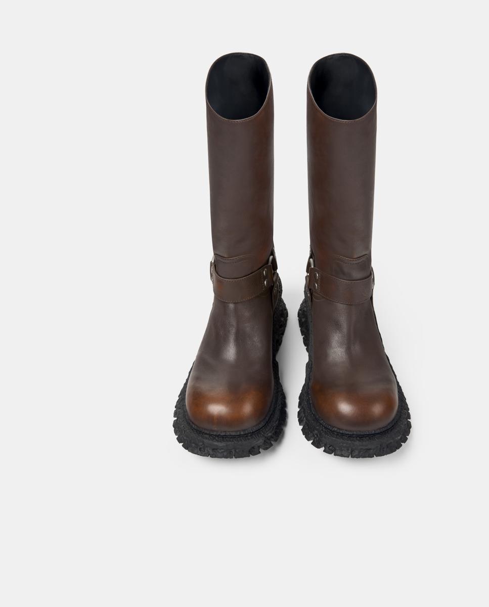 Botas biker unisex terroso de piel - camperlab - Marrón Marrón-2