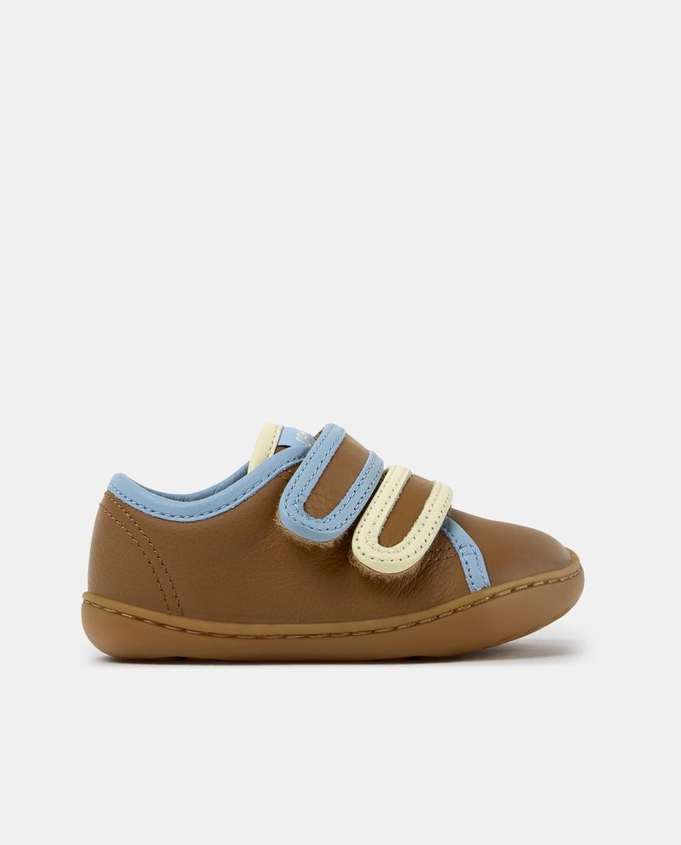 Imagen 0 de Zapatillas de piel de bebés peu cami twins Marrón