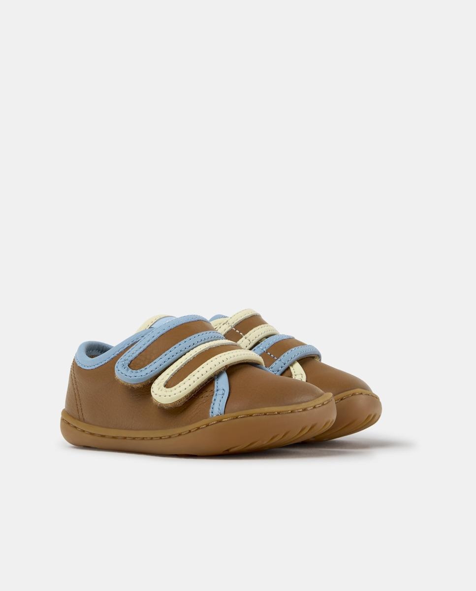 Zapatillas de piel de bebés peu cami twins - Camper - Marrón Marrón-2