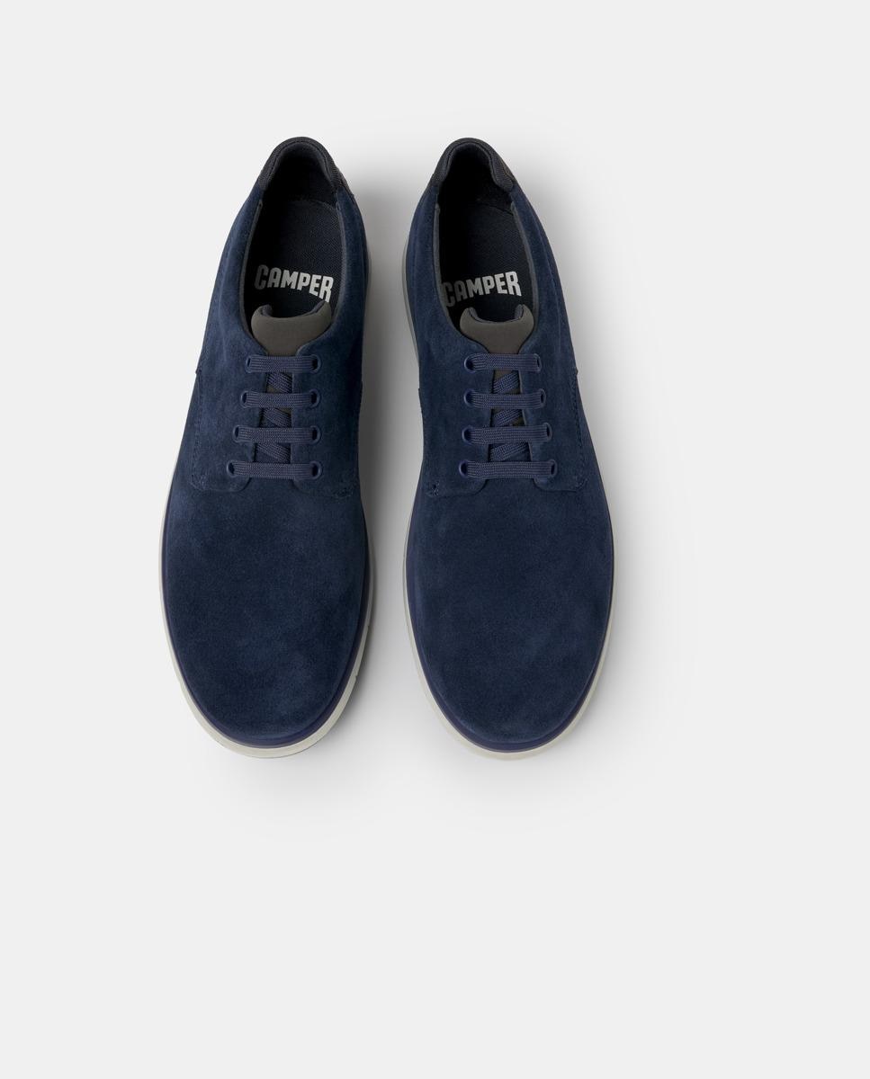 Zapatos de cordones de hombre smith de piel - Camper - Azul oscuro Azul oscuro-2