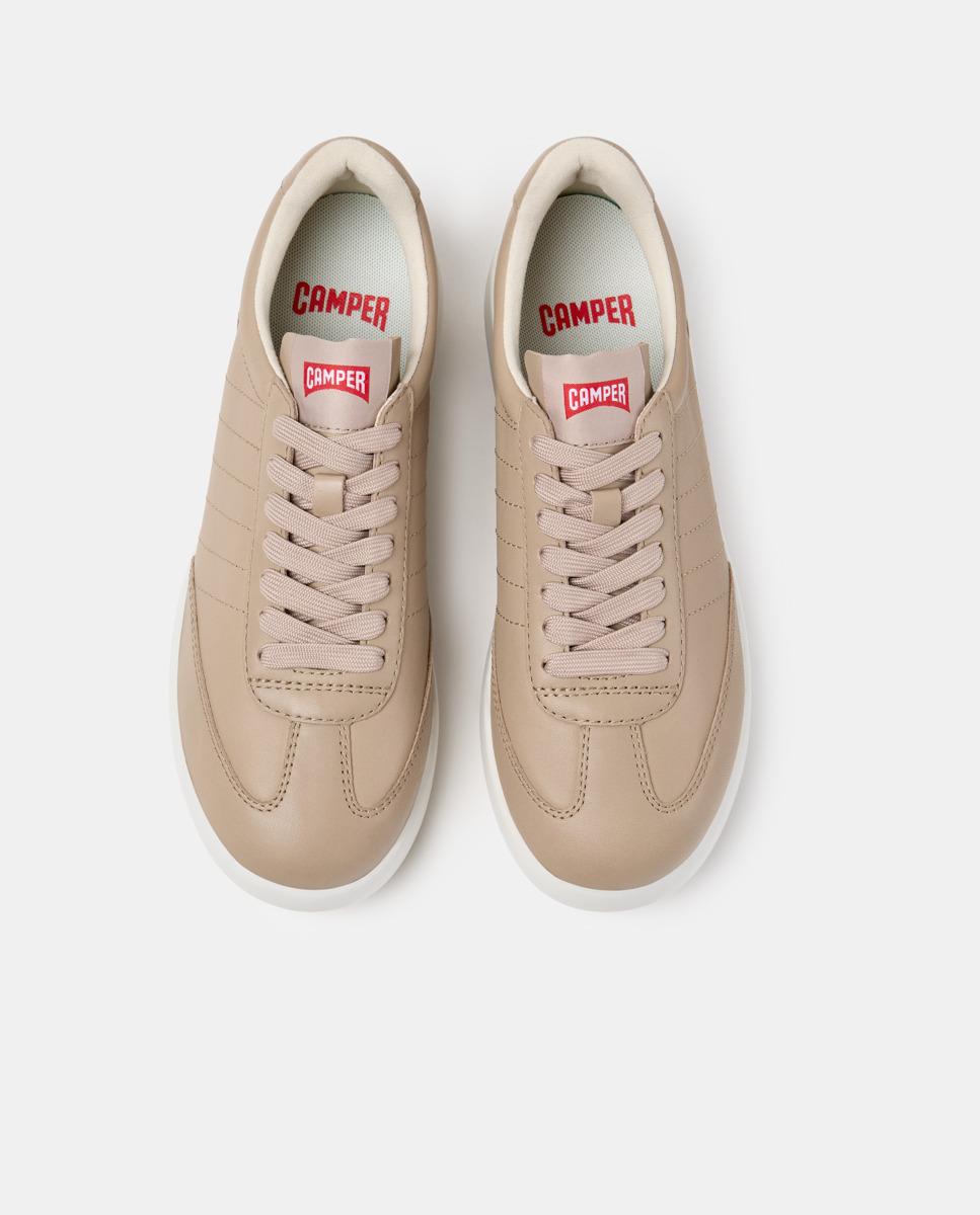 Zapatillas básicas de mujer pelotas xlf de piel - Camper - Beige Beige-2