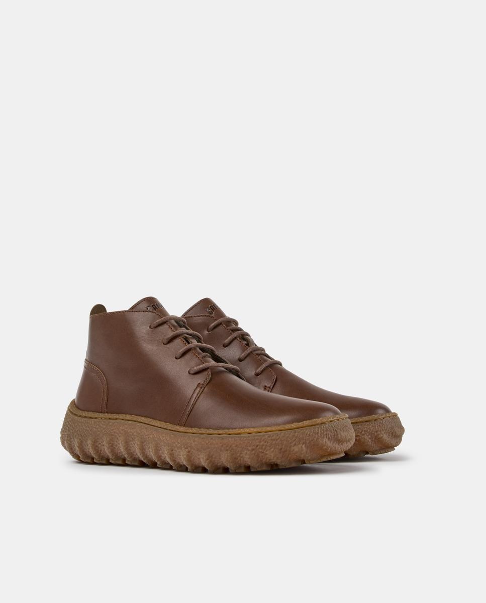 Botines de cordones de hombre ground - Camper - Marrón Marrón-3