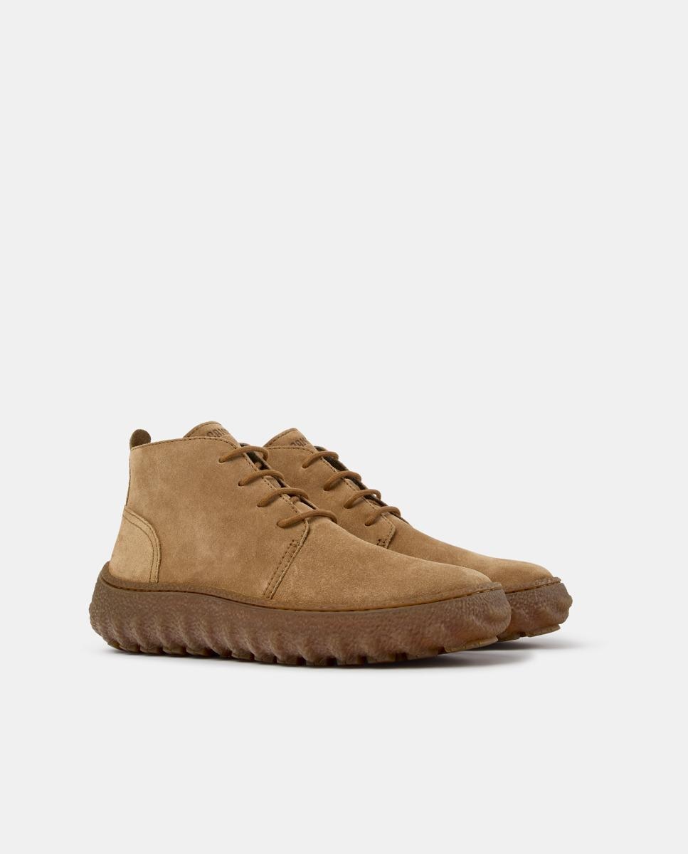 Botines de cordones de hombre ground - Camper - Marrón claro Marrón claro-3