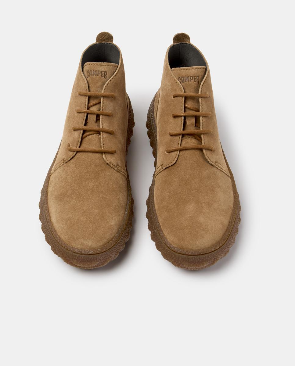 Botines de cordones de hombre ground - Camper - Marrón claro Marrón claro-2